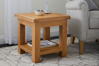 Salisbury Waxed Premium Oak Lamp Table