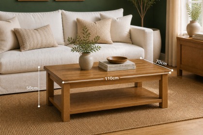 Salisbury Waxed Premium Oak Large Coffee Table
