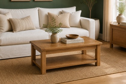 Salisbury Waxed Premium Oak Large Coffee Table