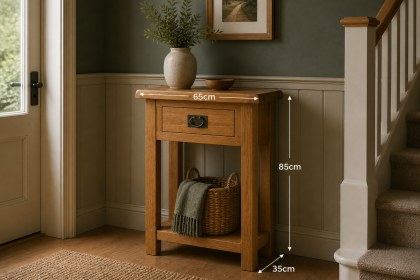 Salisbury Waxed Premium Oak Telephone Table