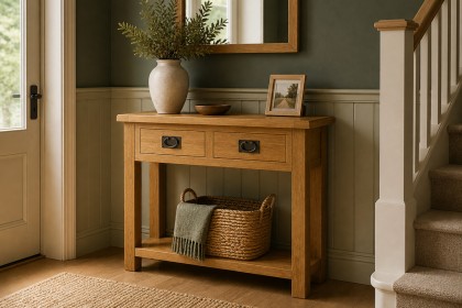 Salisbury Waxed Premium Oak Console Table