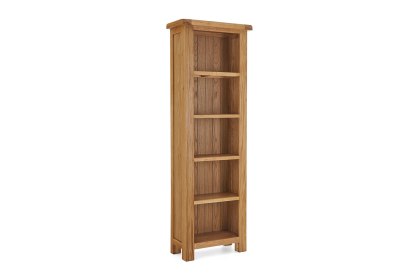 Salisbury Waxed Premium Oak Slim Bookcase - Self Assembly