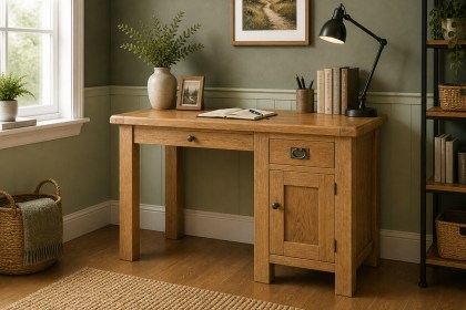 Salisbury Waxed Premium Oak Single Desk