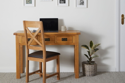 Salisbury Waxed Premium Oak Single Desk