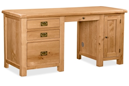 Salisbury Waxed Premium Oak Double Desk