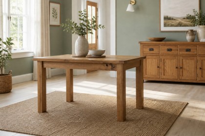 Salisbury Waxed Premium Oak Compact Extending Dining Table