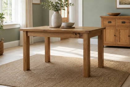 Salisbury Waxed Premium Oak Compact Extending Dining Table