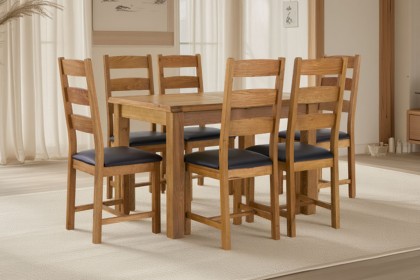 Salisbury Waxed Premium Oak Compact Extending Dining Table