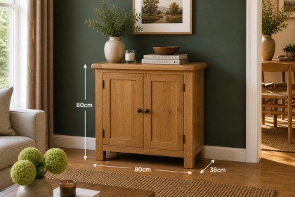 Salisbury Waxed Premium Oak Mini Cupboard