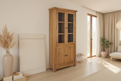 Salisbury Waxed Premium Oak Display Cabinet