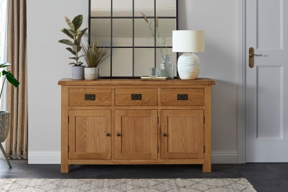Salisbury Waxed Premium Oak Large Sideboard