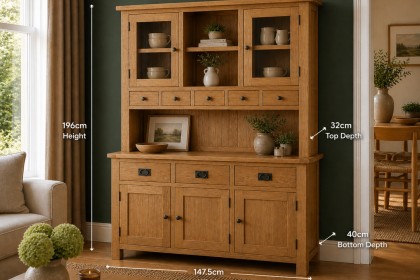 Salisbury Waxed Premium Oak Large Dresser