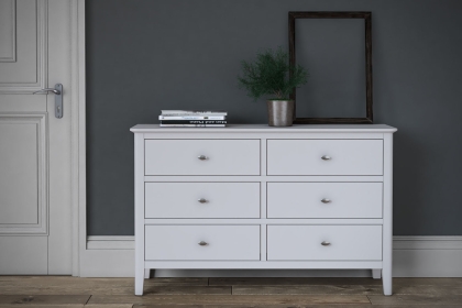 Hampstead Painted White 6 Drawers Chest Of Drawers
