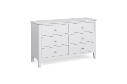 Hampstead Painted White 6 Drawers Chest Of Drawers