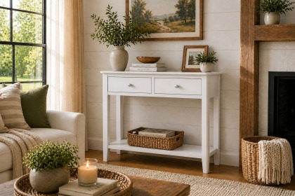 Hampstead Painted White Console Table