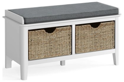 Hampstead Painted White Storage Bench