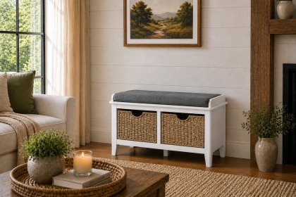 Hampstead Painted White Storage Bench
