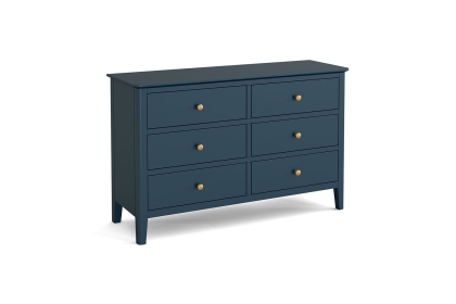 Harrogate Painted Blue 6 Drawers Chest Of Drawers