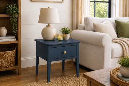 Harrogate Painted Blue Lamp Table Self Assembly