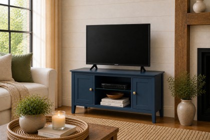Harrogate Painted Blue Large Tv Unit
