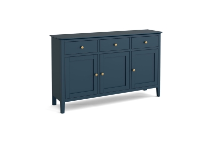 Harrogate Painted Blue 3 Door Sideboard