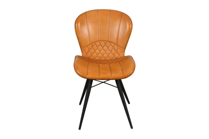 Amory PU Leather Dining Chair in Mustard