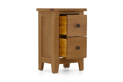 Burford Country Oak Narrow Bedside Table