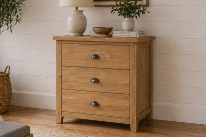 Burford Country Oak 3 Drawer Chest of Drawers