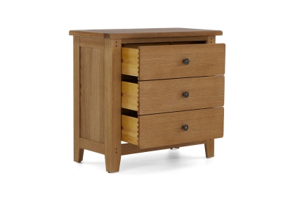 Burford Country Oak 3 Drawer Chest of Drawers