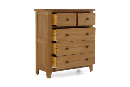 Burford Country Oak 2 Over 3 Chest of Drawers