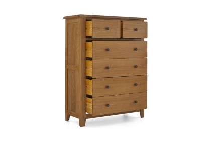 Burford Country Oak 6 Drawer Chest of Drawers