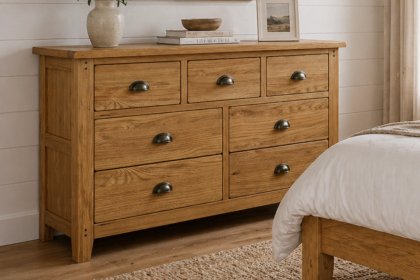 Burford Country Oak 3 Over 4 Chest of Drawers