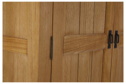 Burford Country Oak Gents Wardrobe