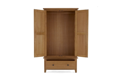 Burford Country Oak Gents Wardrobe