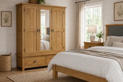 Burford Country Oak Triple Wardrobe