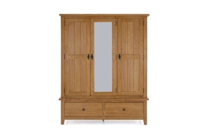 Burford Country Oak Triple Wardrobe