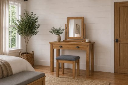Burford Country Oak Dressing Table Set