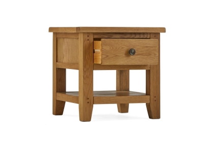 Burford Country Oak Lamp Table with Drawer Burford Country Oak Lamp Table with Drawer