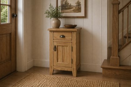 Burford Country Oak Telephone Cupboard