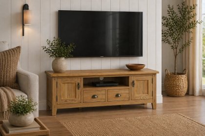 Burford Country Oak 180cm Large TV Unit