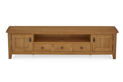 Burford Country Oak 210cm Extra Large TV Unit