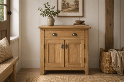 Burford Country Oak Hallway Cupboard