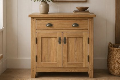 Burford Country Oak Hallway Cupboard