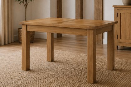 Burford Country Oak Compact Butterfly 120-165cm Extending Dining Table