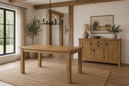 Burford Country Oak Small Butterfly 150-200cm Extending Dining Table
