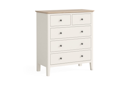 Marlow Oak Painted Coconut White 2 Over 3 Chest of Drawers