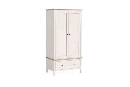 Marlow Oak Painted Coconut White Gents Wardrobe