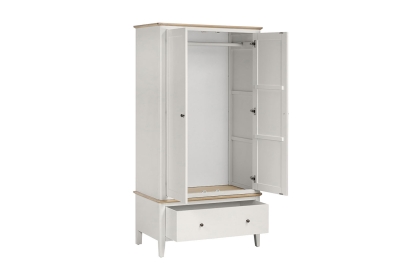 Marlow Oak Painted Coconut White Gents Wardrobe