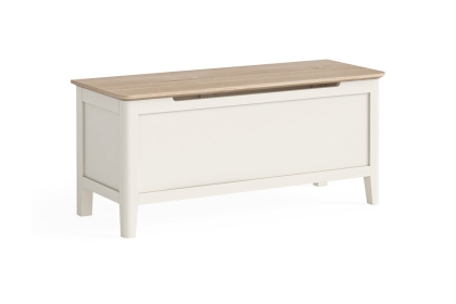Marlow Oak Painted Coconut White Storage Blanket Box