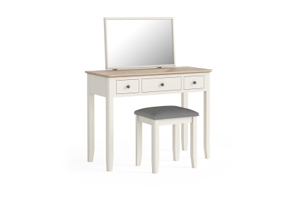 Marlow Oak Painted Coconut White Dressing Table Set